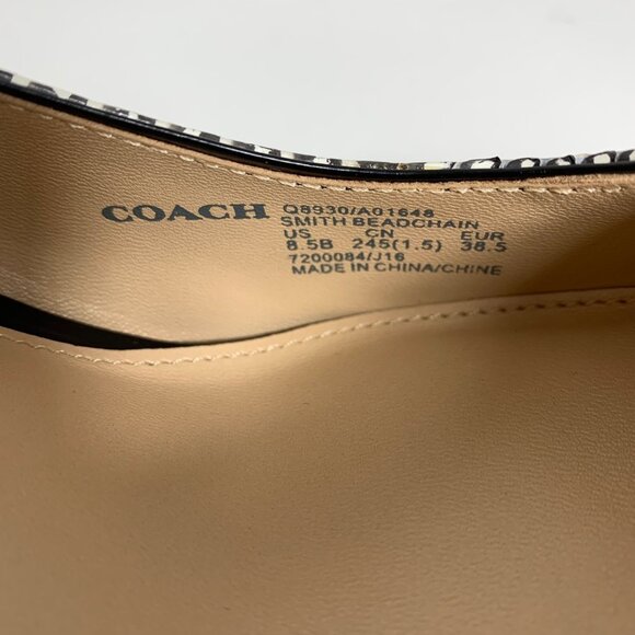 COACH Smith Beadchain Heel Genuine Snakeskin 3.5 Heel Style #Q8930 SZ 8.5 EUC - Picture 9 of 10
